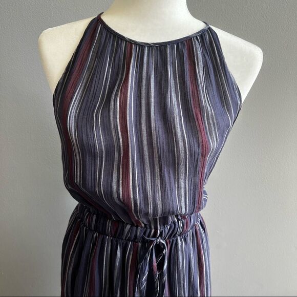 Universal Thread Women Striped Sleeveless Maxi Size Small Navy Blue - Picture 6 of 9